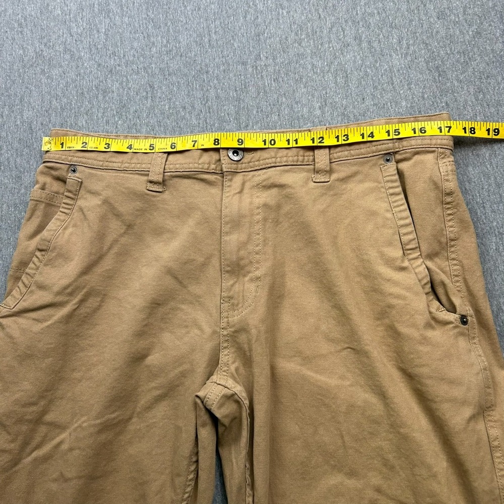 Eddie Bauer Canvas Utility Pants Mens 34x32 Brown Specially Dyed Classic Fit - Picture 7 of 16